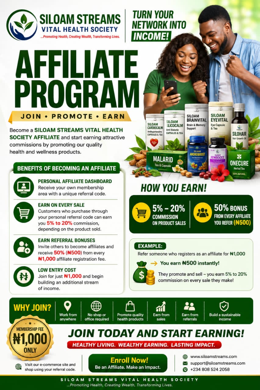 SILOAM STREAMS VITAL HEALTH SOCIETY